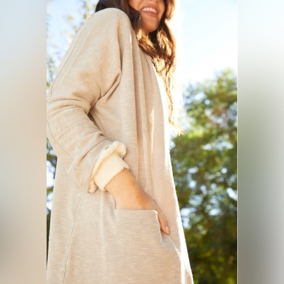 DONNI | NWT CHARM RIBBED STRIPED OPEN CARDIGAN SWEATER ONE SIZE - Picture 3 of 13